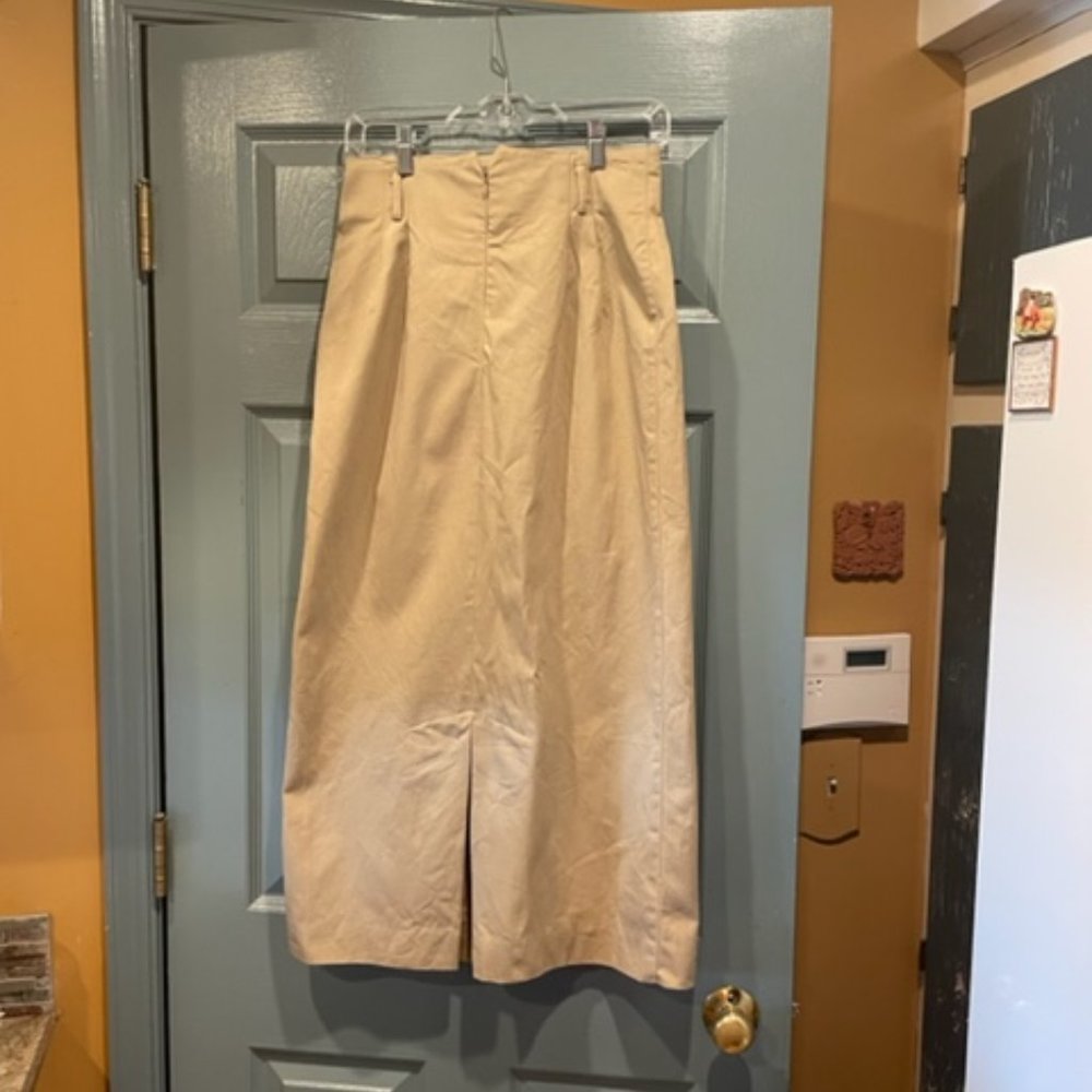J. Peterman vintage cotton safari skirt, tan, 10, worn once - Picture 2 of 2